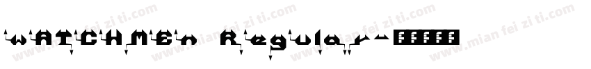wATCHMEn Regular字体转换